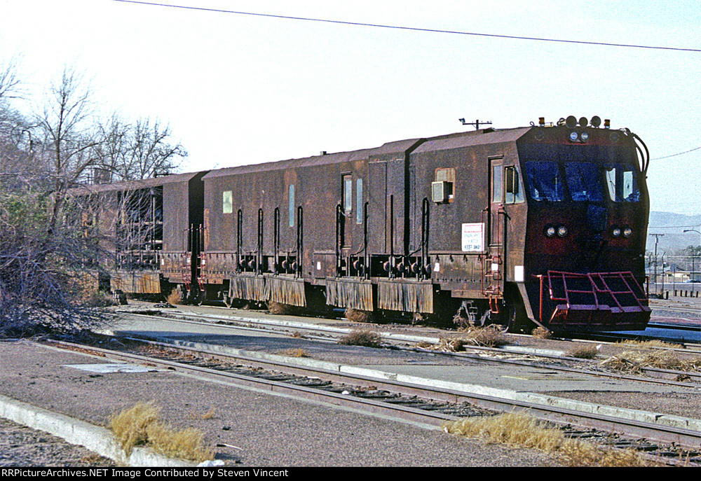 Speno rail grinder train cab car end